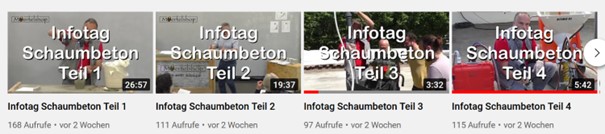 Die Videos vom Schaumbetontag